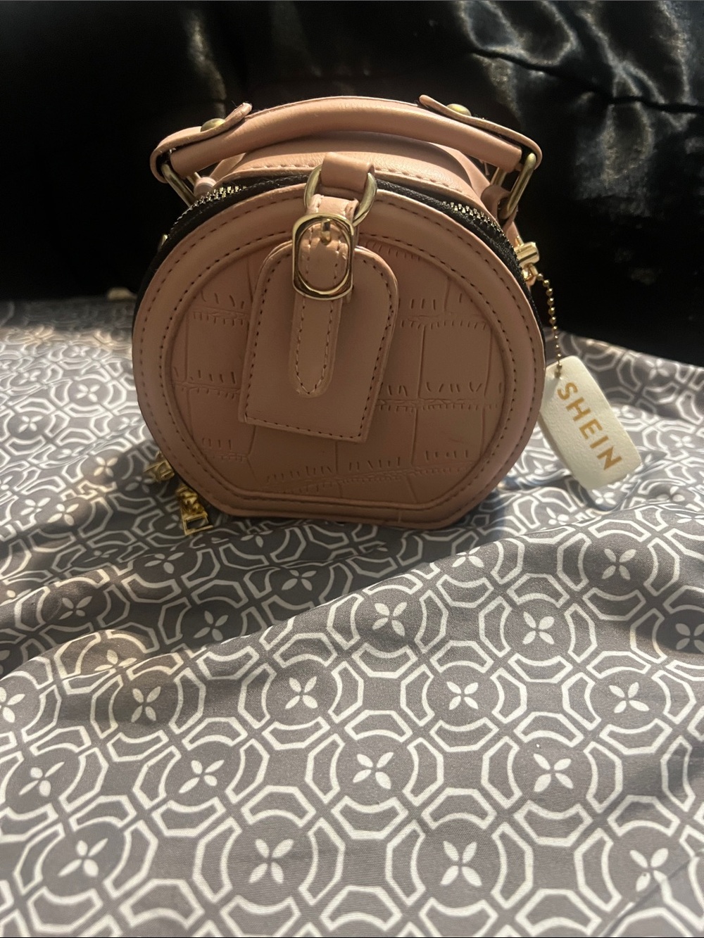 SHEIN Blush Round Top-Handle Mini Crossbody Bag